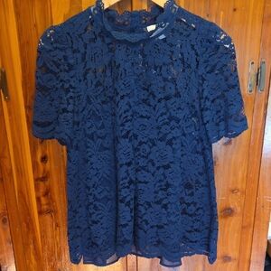 HD in Paris Navy Lace Blouse